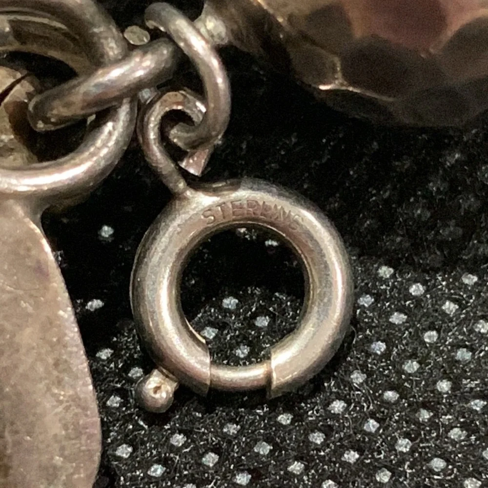 Unique vintage sterling silver and gem bracelet - Picture 4 of 16
